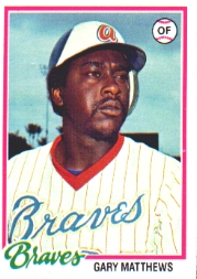 1978 Topps Baseball Cards      475     Gary Matthews